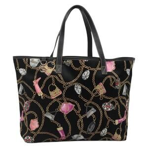 GUCCI Tote Bag Satin Outlet Black Gold